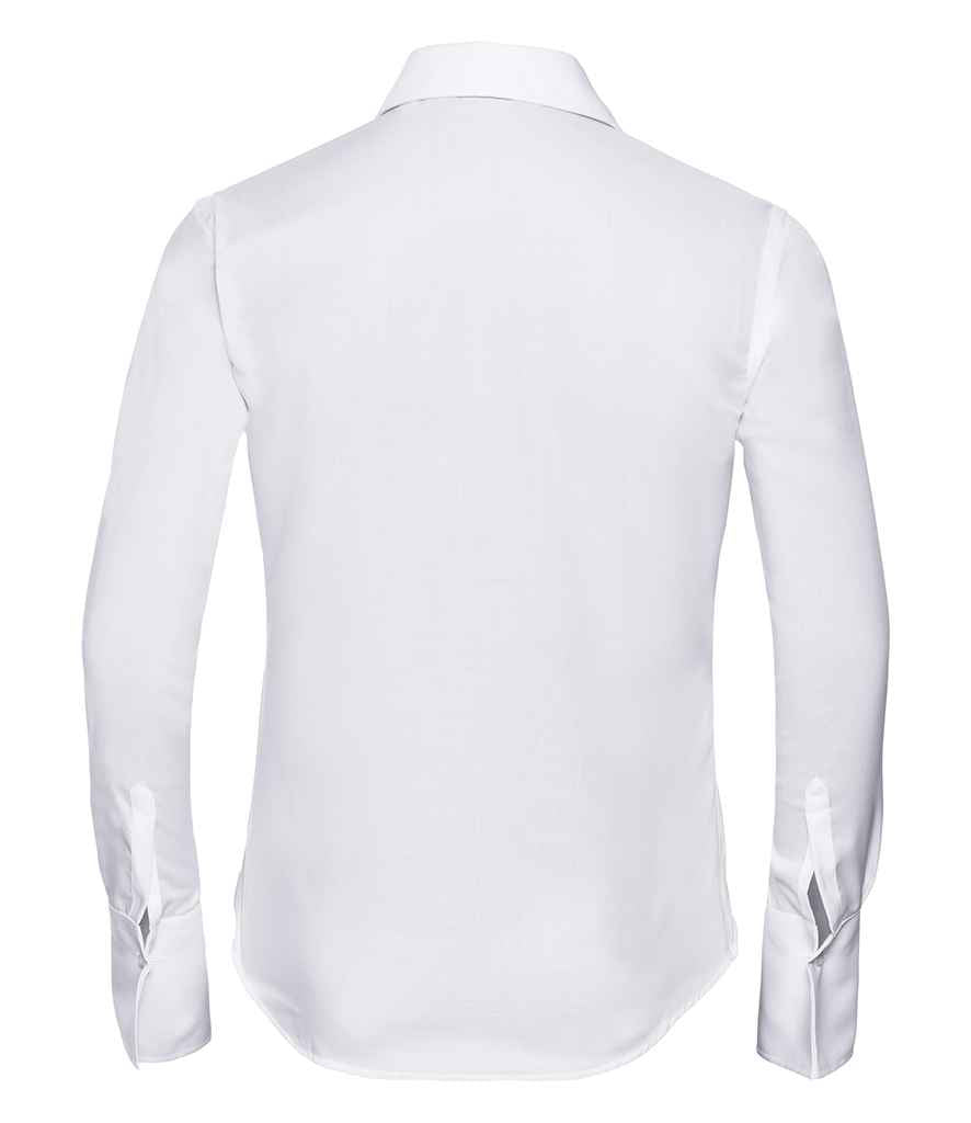 Russell Russell Athletic Collection Ladies Long Sleeve Ultimate Non-Iron Shirt White