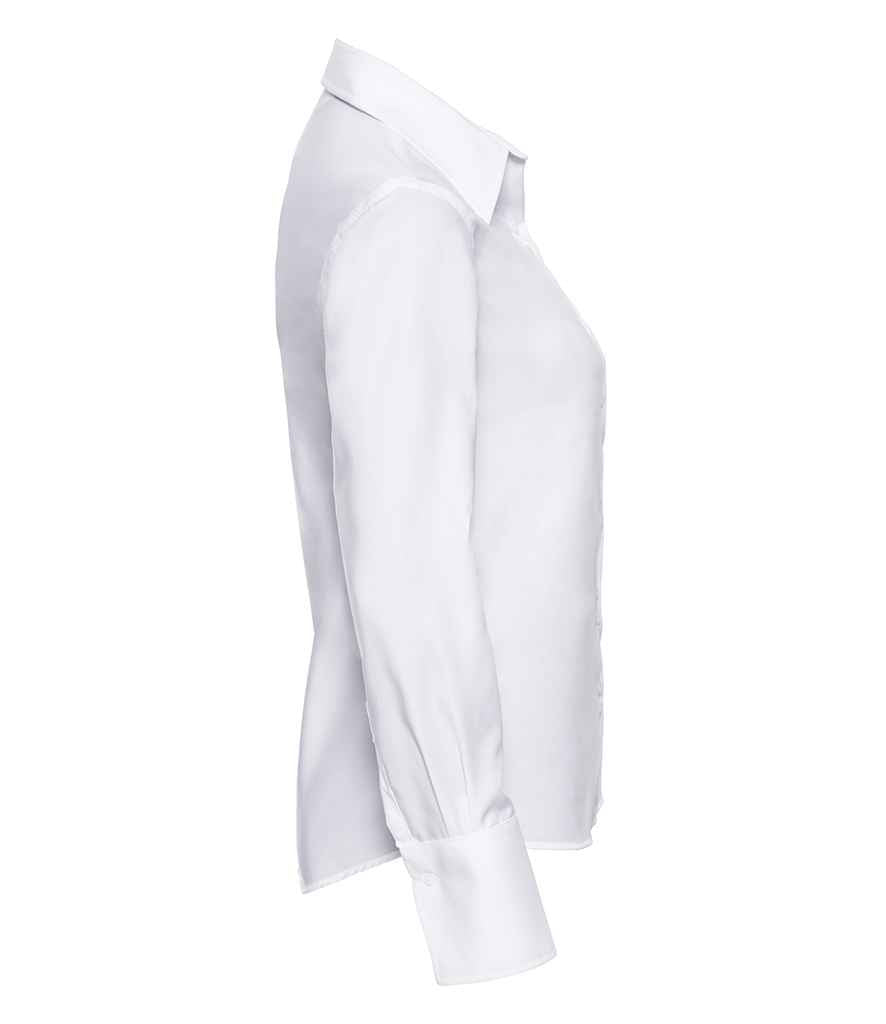 Russell Russell Athletic Collection Ladies Long Sleeve Ultimate Non-Iron Shirt White