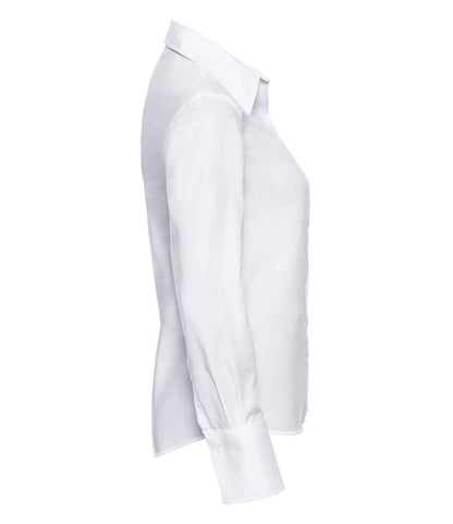 Russell Russell Athletic Collection Ladies Long Sleeve Ultimate Non-Iron Shirt White