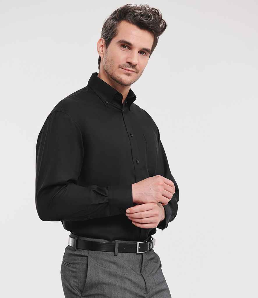 Russell Russell Athletic Collection Long Sleeve Ultimate Non-Iron Shirt Black