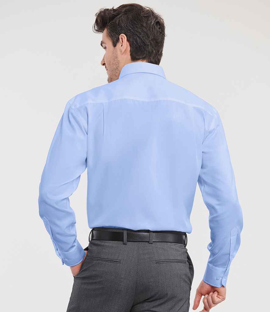 Russell Russell Athletic Collection Long Sleeve Ultimate Non-Iron Shirt Bright Sky