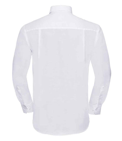 Russell Russell Athletic Collection Long Sleeve Ultimate Non-Iron Shirt White