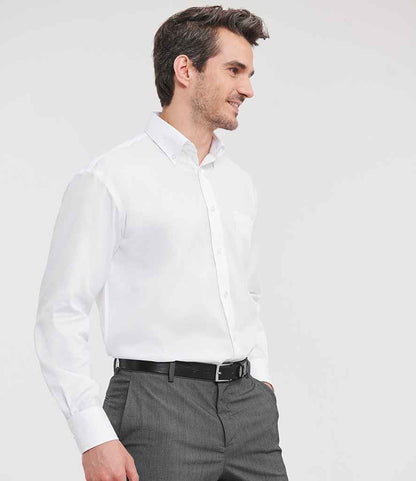 Russell Russell Athletic Collection Long Sleeve Ultimate Non-Iron Shirt White