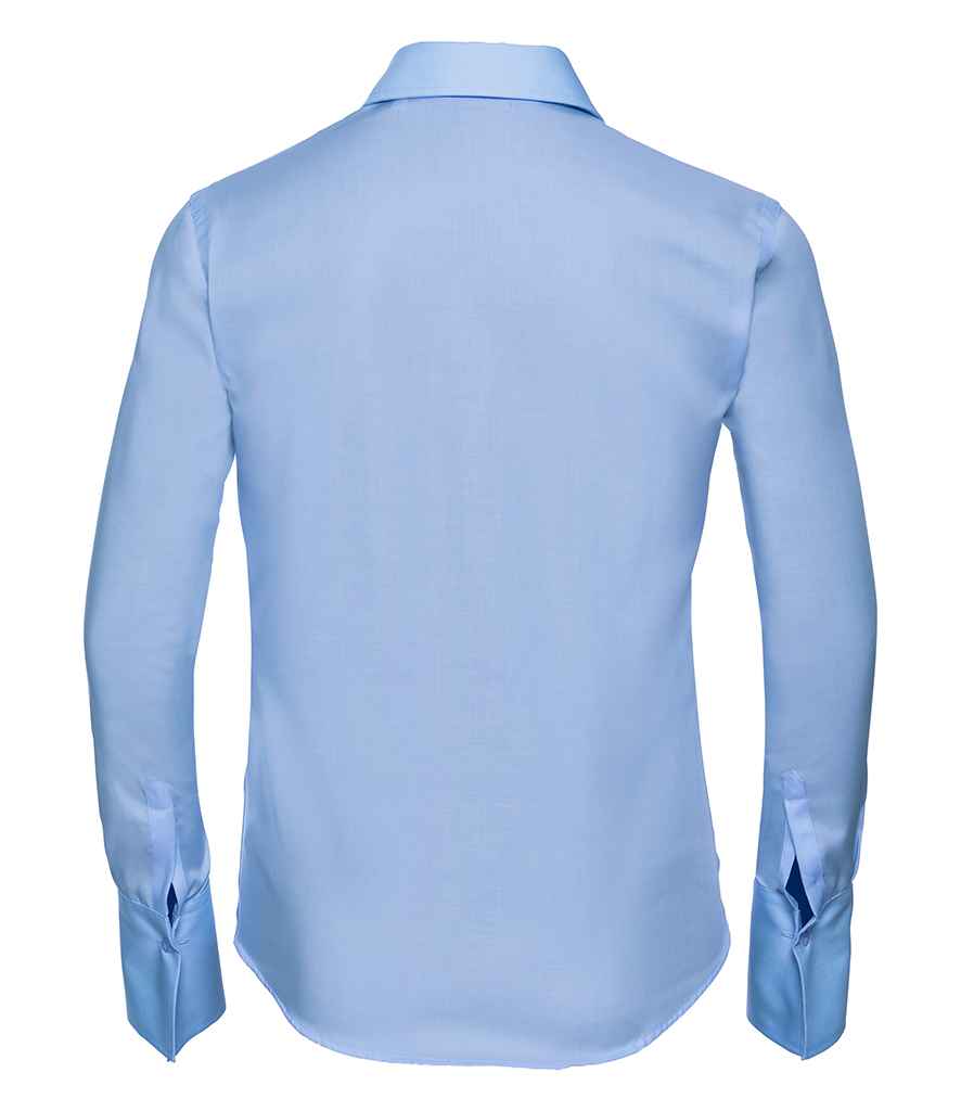 Russell Russell Athletic Collection Ladies Long Sleeve Ultimate Non-Iron Shirt Bright Sky