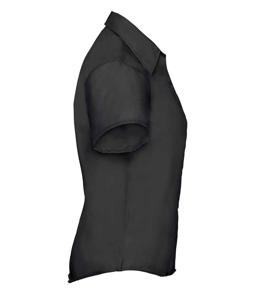 Russell Russell Athletic Collection Ladies Short Sleeve Ultimate Non-Iron Shirt Black