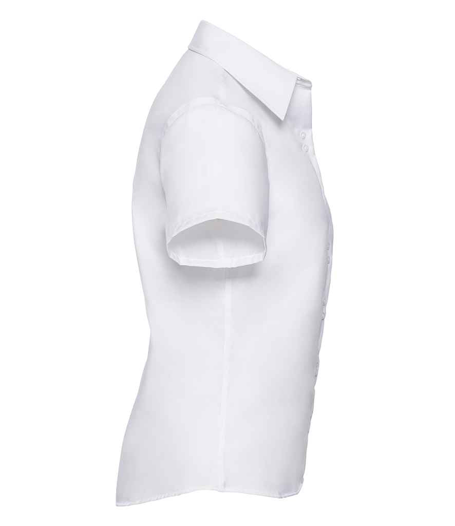 Russell Russell Athletic Collection Ladies Short Sleeve Ultimate Non-Iron Shirt White