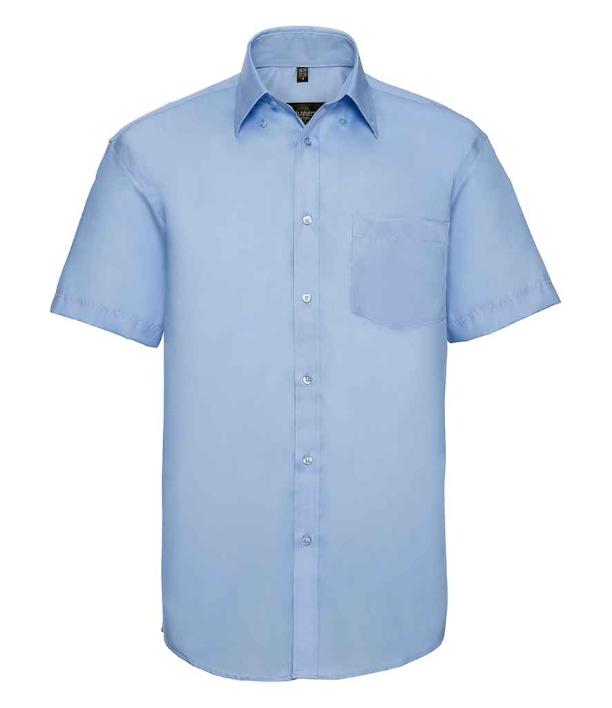 Russell Russell Athletic Collection Short Sleeve Ultimate Non-Iron Shirt Bright Sky
