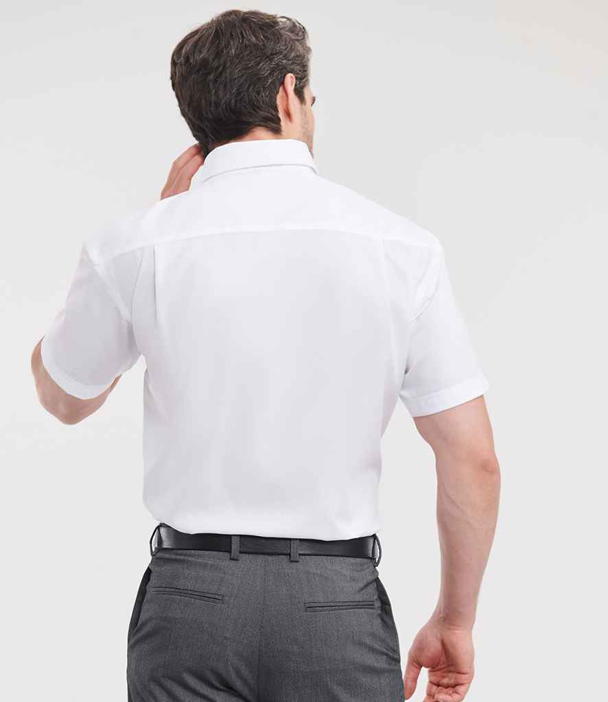 Russell Russell Athletic Collection Short Sleeve Ultimate Non-Iron Shirt White