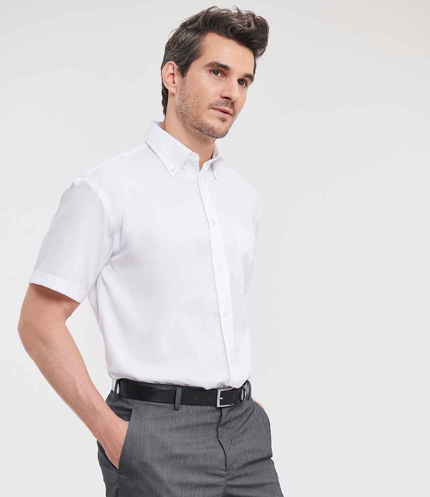 Russell Russell Athletic Collection Short Sleeve Ultimate Non-Iron Shirt White