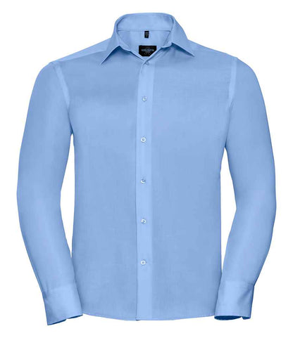 Russell Russell Athletic Collection Long Sleeve Tailored Ultimate Non-Iron Shirt Bright Sky