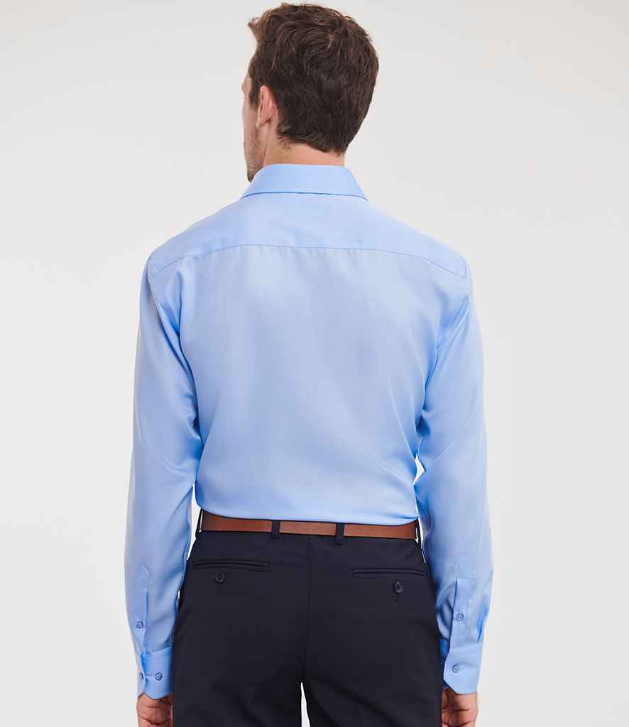 Russell Russell Athletic Collection Long Sleeve Tailored Ultimate Non-Iron Shirt Bright Sky
