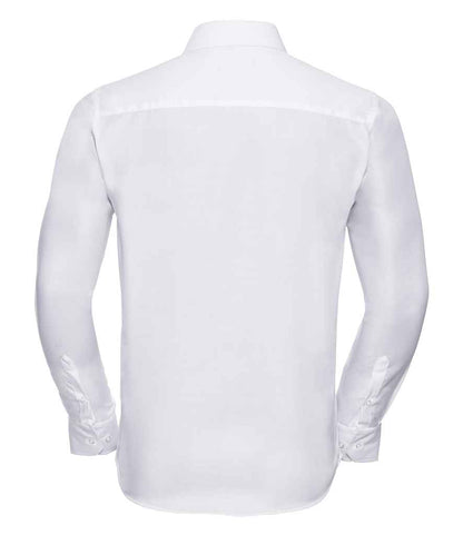 Russell Russell Athletic Collection Long Sleeve Tailored Ultimate Non-Iron Shirt White