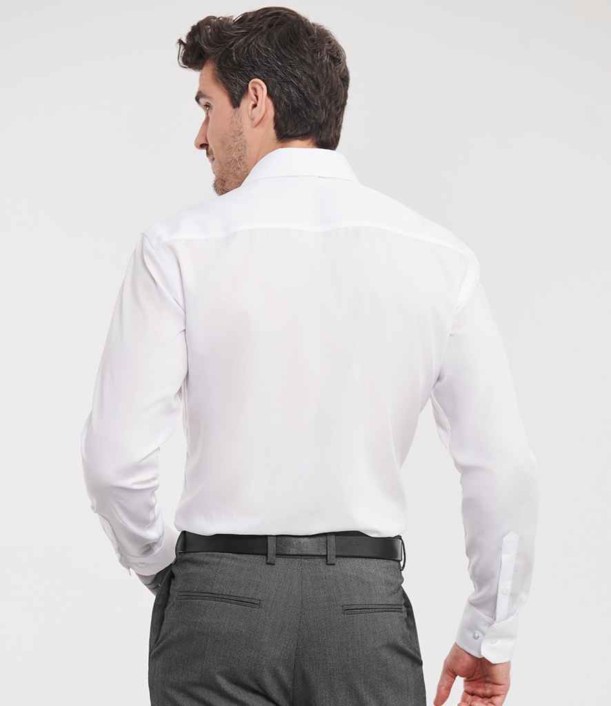 Russell Russell Athletic Collection Long Sleeve Tailored Ultimate Non-Iron Shirt White