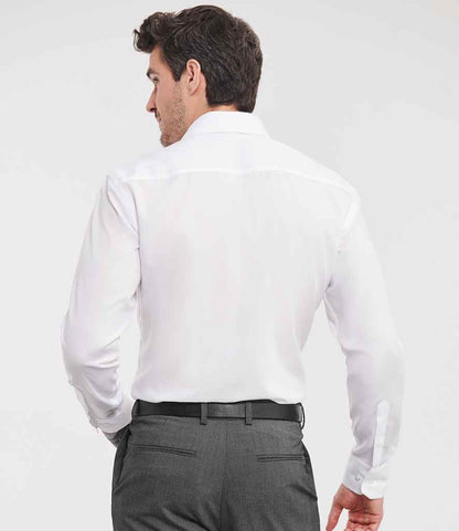 Russell Russell Athletic Collection Long Sleeve Tailored Ultimate Non-Iron Shirt White