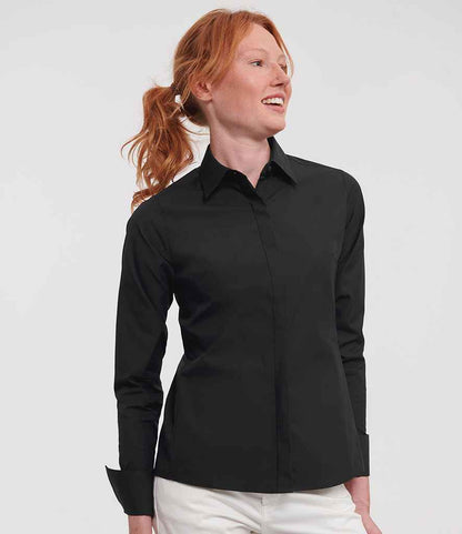 Russell Russell Athletic Collection Ladies Ultimate Stretch Shirt Black