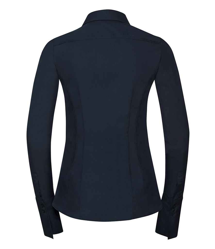 Russell Russell Athletic Collection Ladies Ultimate Stretch Shirt Bright Navy