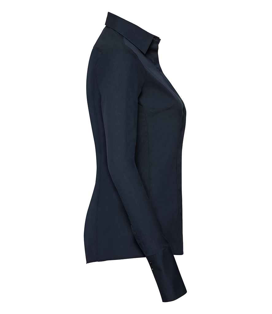 Russell Russell Athletic Collection Ladies Ultimate Stretch Shirt Bright Navy