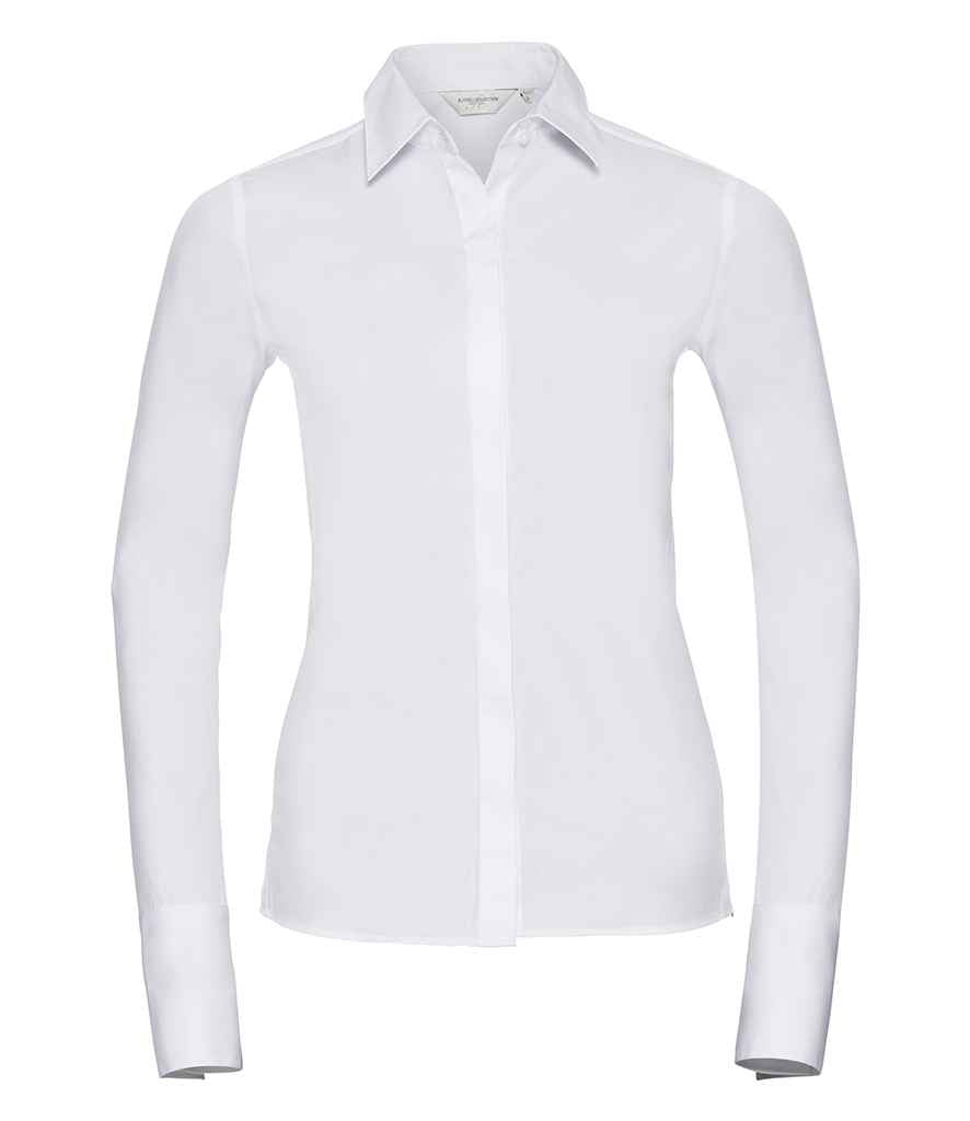 Russell Russell Athletic Collection Ladies Ultimate Stretch Shirt White