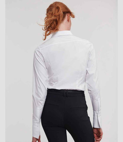 Russell Russell Athletic Collection Ladies Ultimate Stretch Shirt White