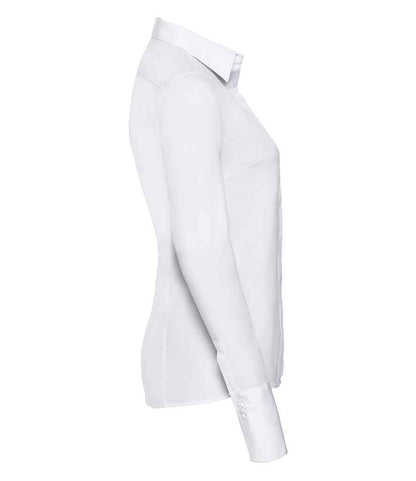 Russell Russell Athletic Collection Ladies Ultimate Stretch Shirt White