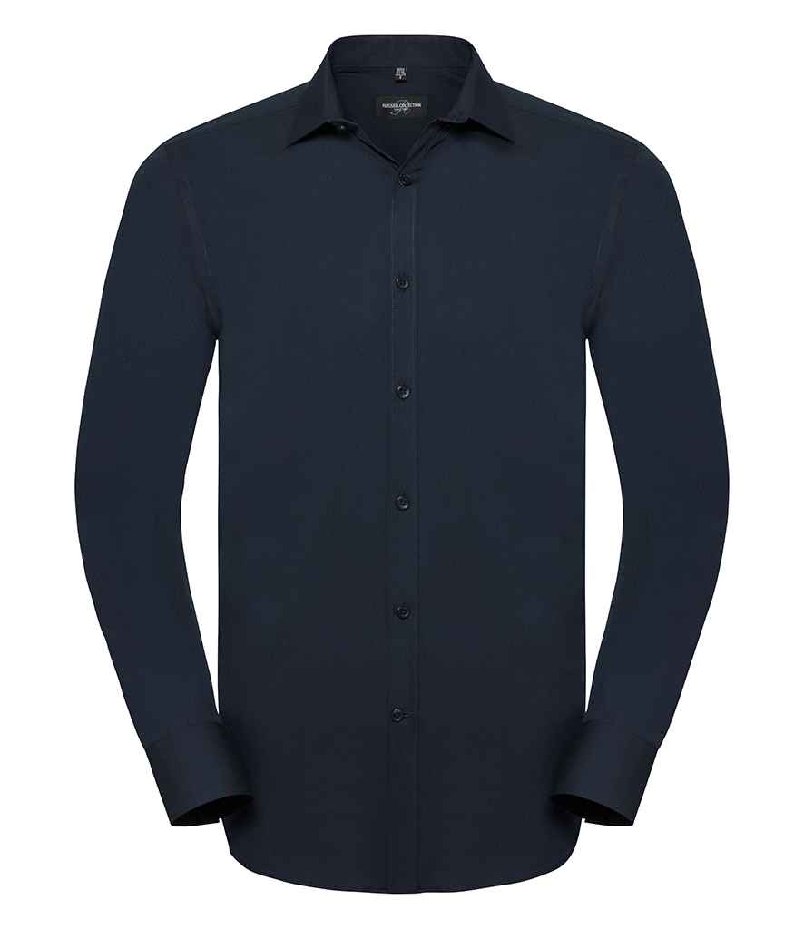 Russell Russell Athletic Collection Long Sleeve Ultimate Stretch Shirt Bright Navy