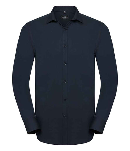 Russell Russell Athletic Collection Long Sleeve Ultimate Stretch Shirt Bright Navy