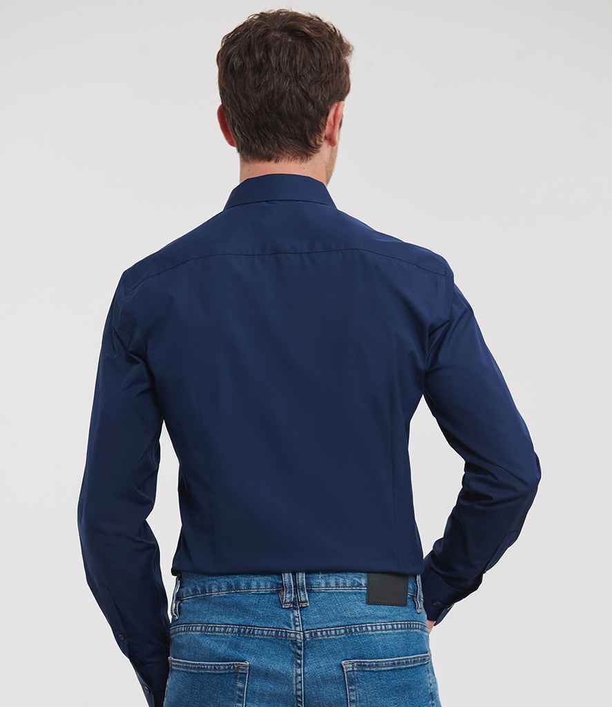 Russell Russell Athletic Collection Long Sleeve Ultimate Stretch Shirt Bright Navy