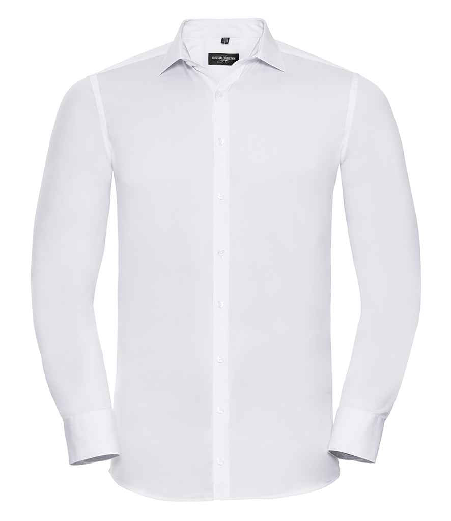 Russell Russell Athletic Collection Long Sleeve Ultimate Stretch Shirt White