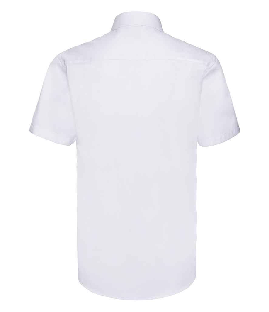 Russell Russell Athletic Collection Short Sleeve Herringbone Shirt White