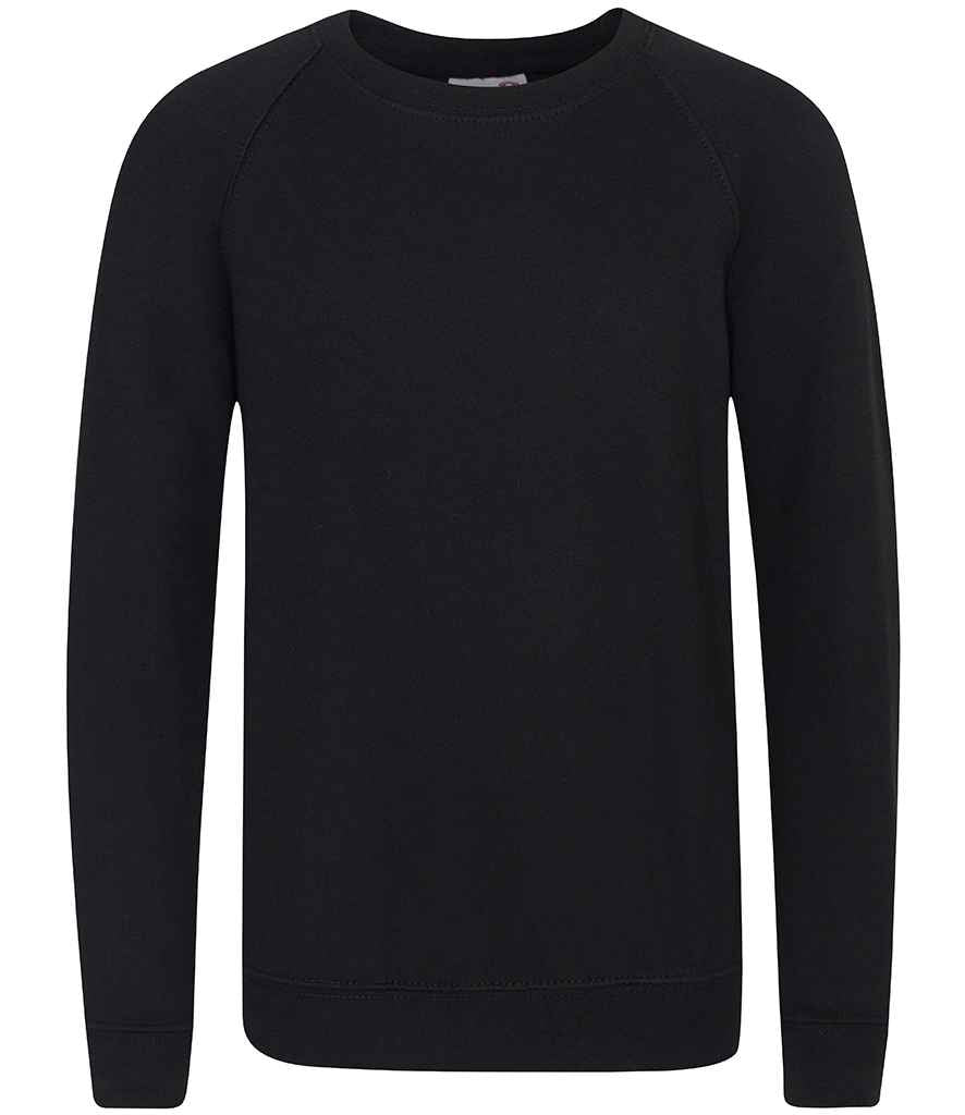 AWDis Academy Kids Raglan Sweatshirt in Black