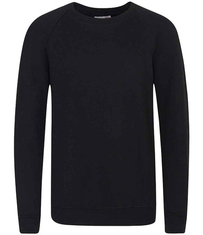 AWDis Academy Kids Raglan Sweatshirt in Black