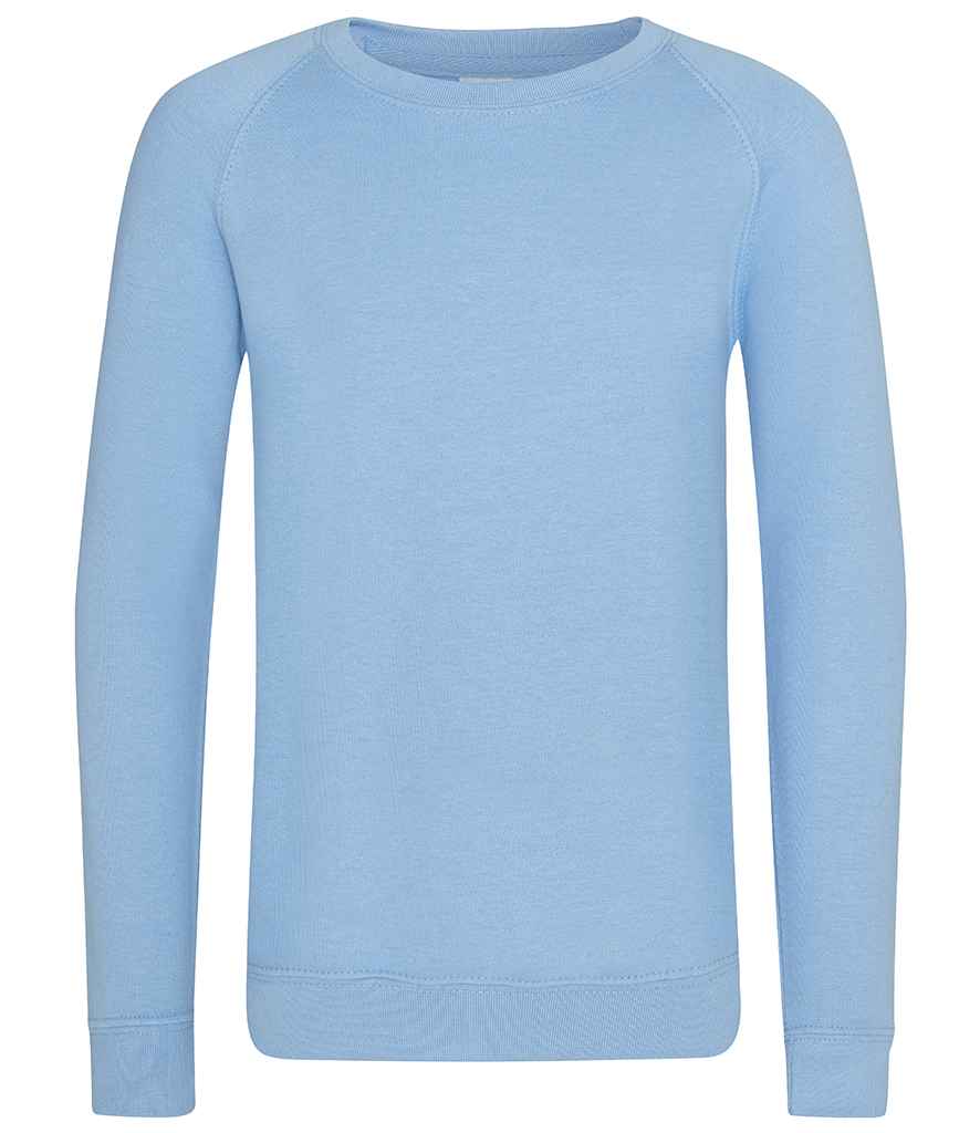 AWDis Academy Kids Raglan Sweatshirt in Sky Blue