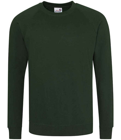 AWDis Academy Senior Raglan Sweatshirt in Green