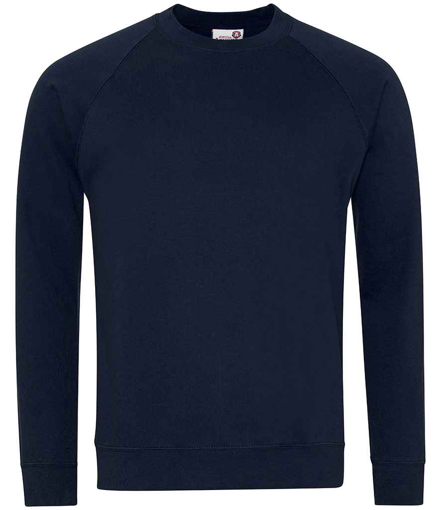 AWDis Academy Senior Raglan Sweatshirt in Navy