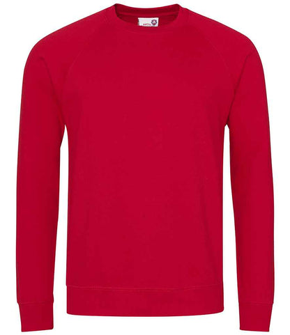 AWDis Academy Senior Raglan Sweatshirt in Red