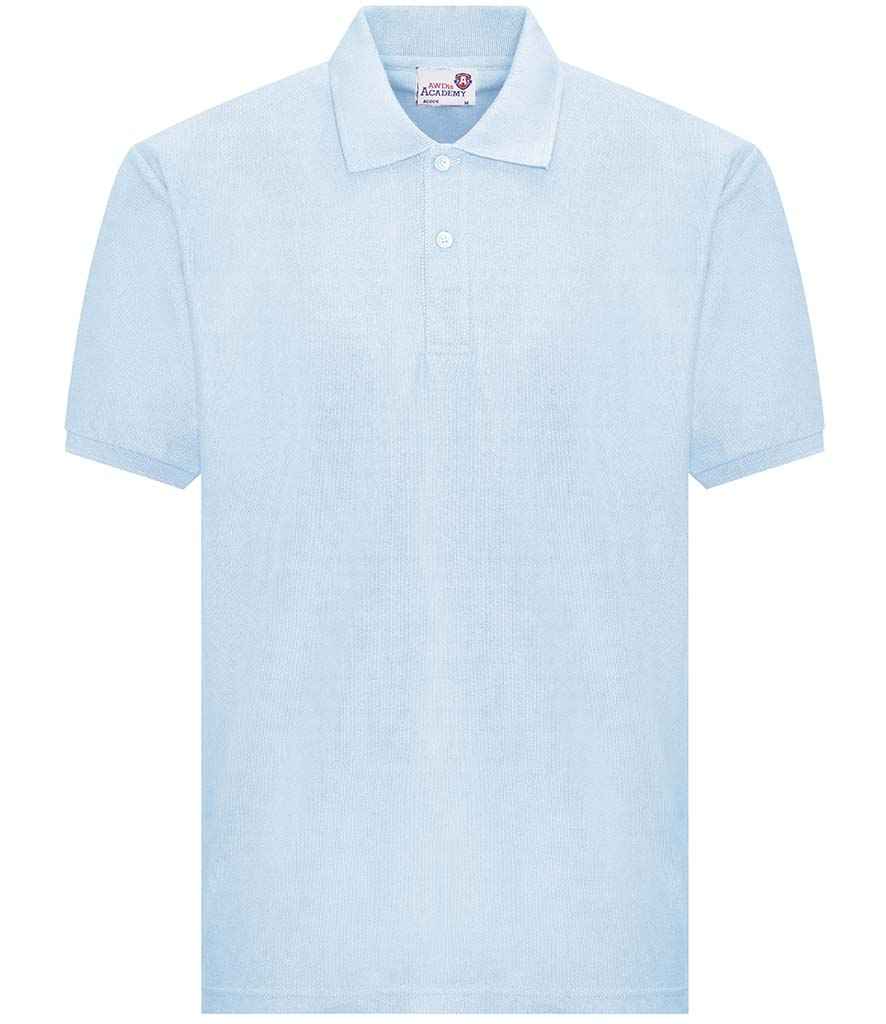 AWDis Academy Senior Piqué Polo Shirt in Sky Blue