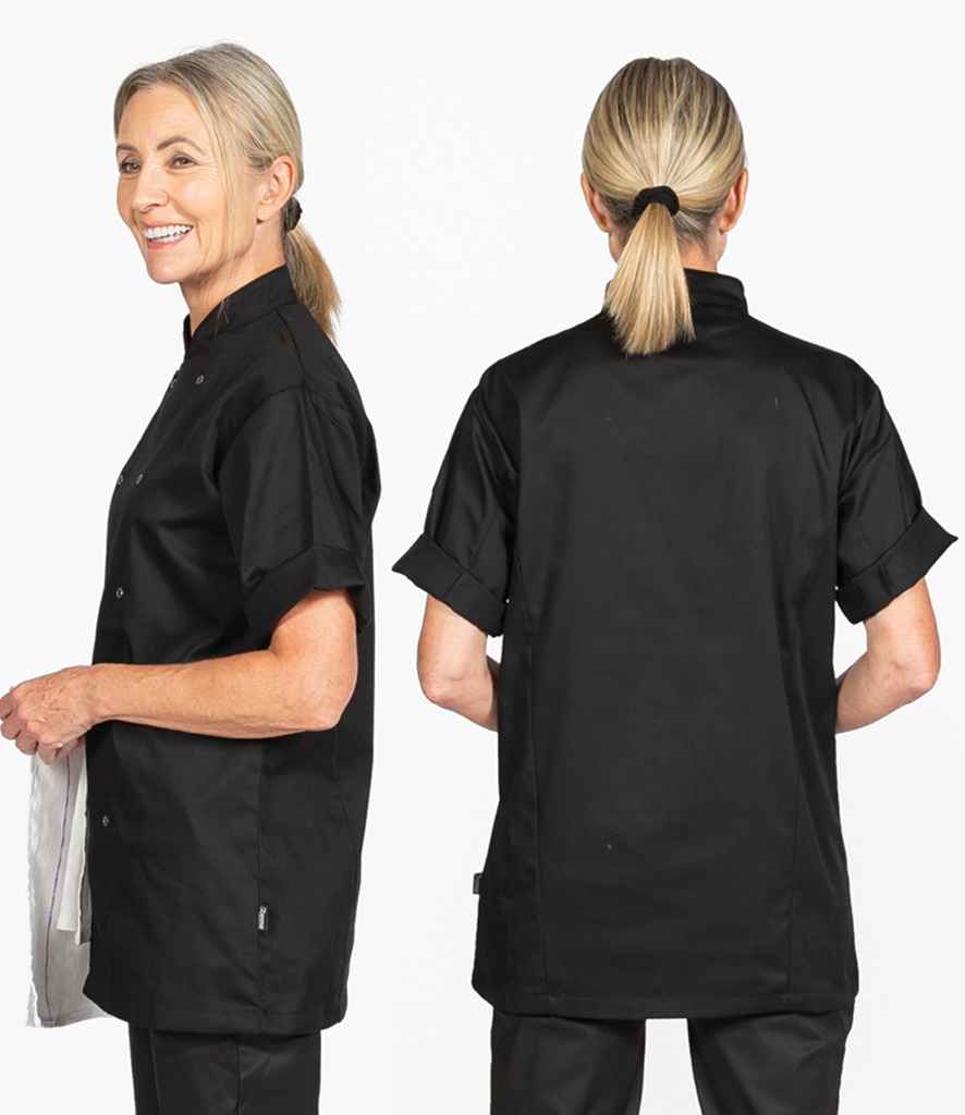 Dennys Short Sleeve Chef's Jacket in Black