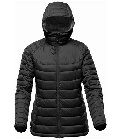 Stormtech Ladies Stavanger Thermal Padded Jacket in Black/Graphite Grey