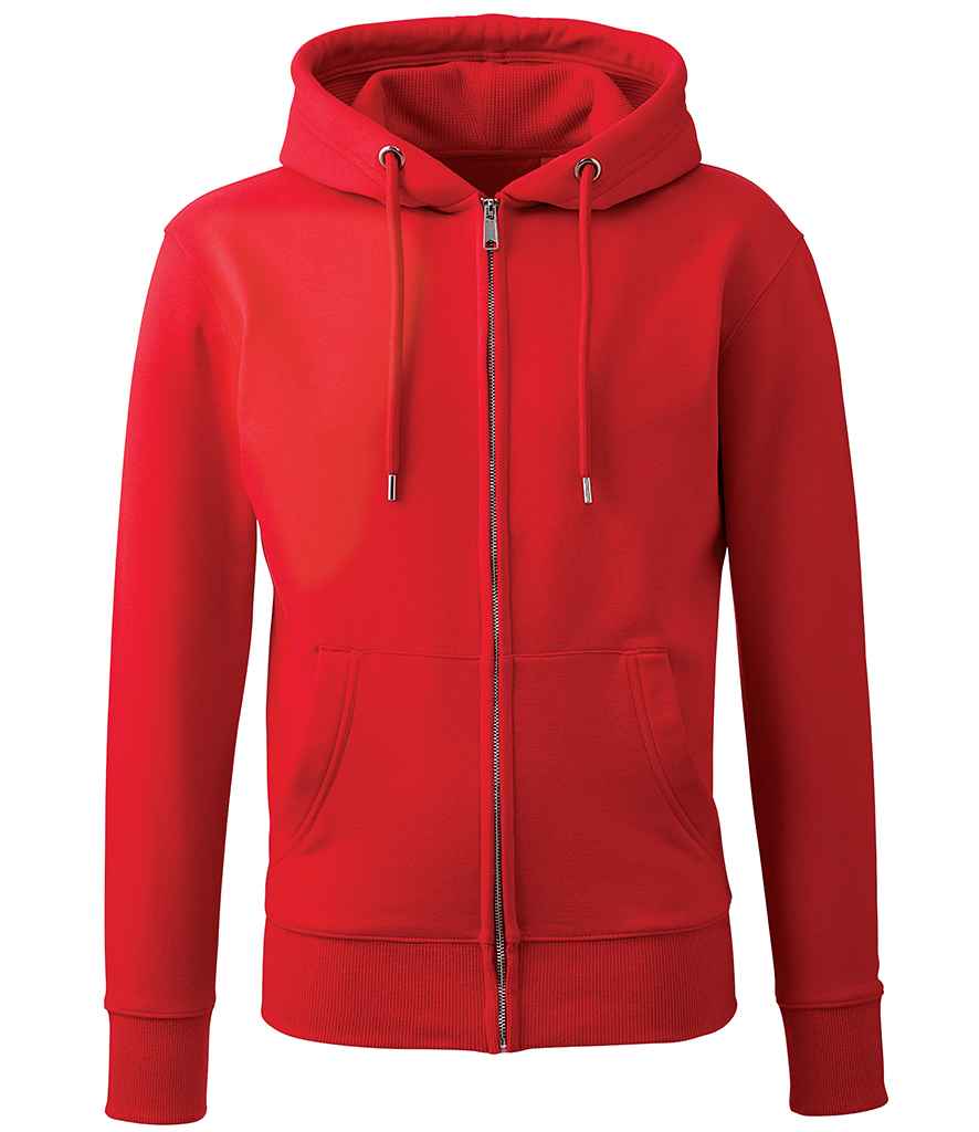 Anthem Organic Full Zip Hoodie in Red