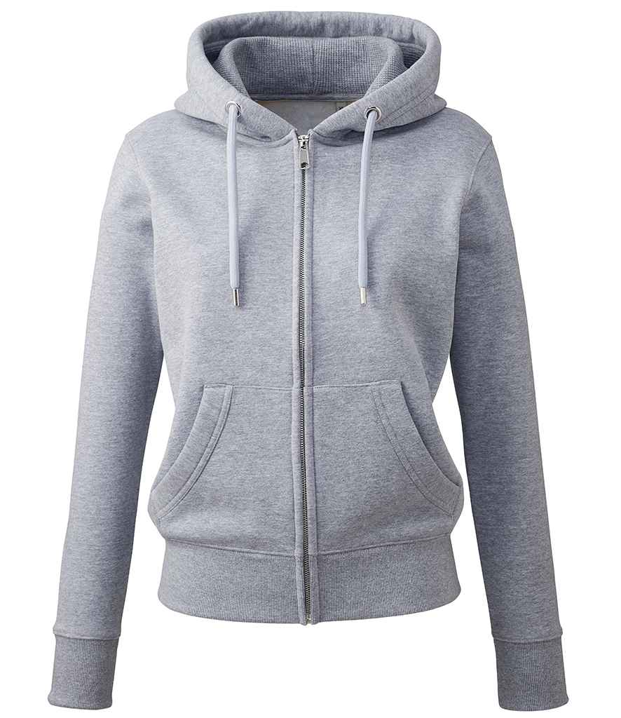 Anthem Anthem Ladies Organic Full Zip Hoodie Grey Marl