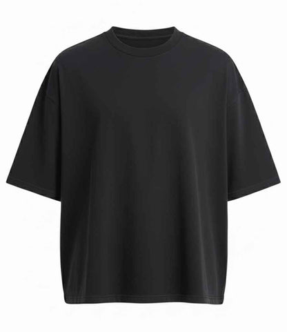 AWDis Heavyweight Boxy Cropped 240 T-Shirt in Deep Black
