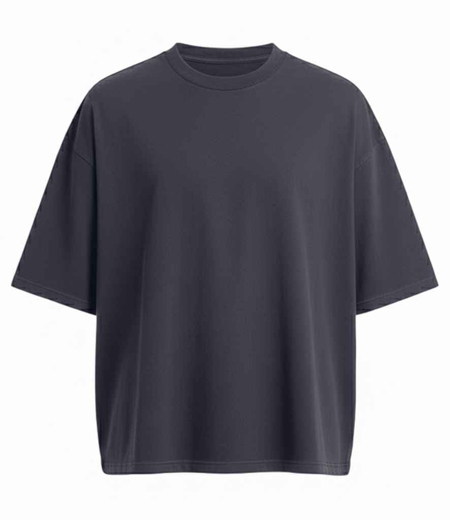 AWDis AWDis Heavyweight Boxy Cropped 240 T-Shirt Solid Charcoal