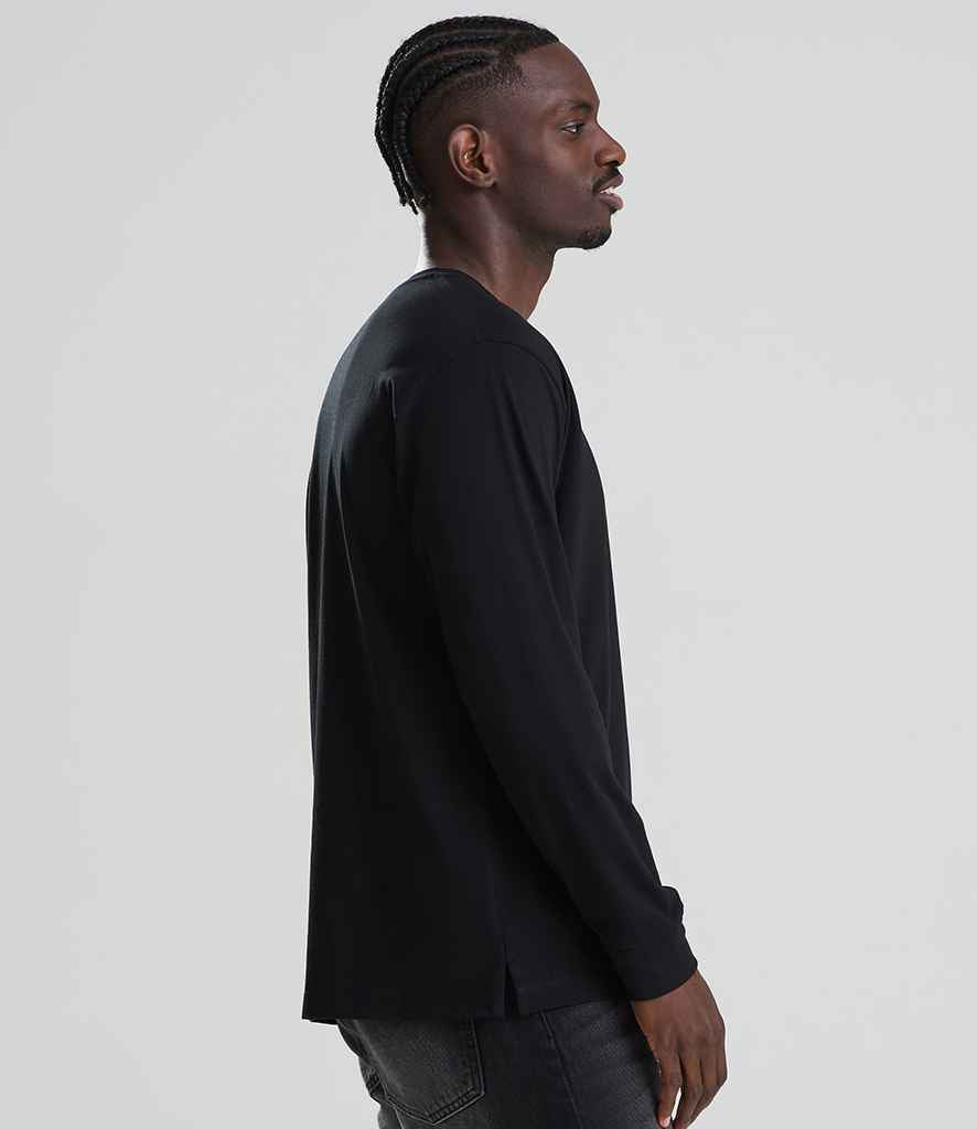 AWDis AWDis Long Sleeve 180 T-Shirt Deep Black