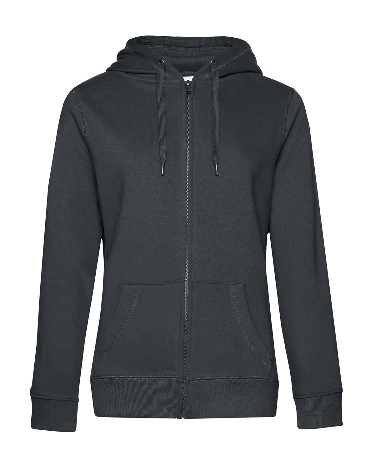 B&C Collection B&C Queen zipped hooded Asphalt*