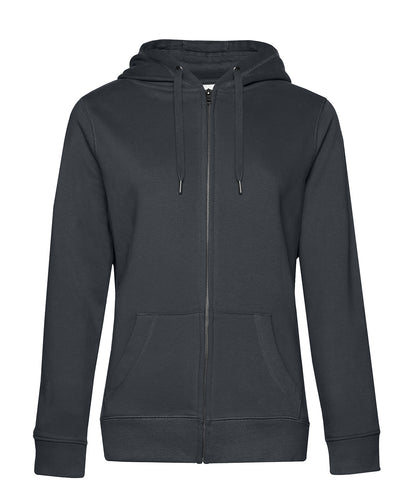 B&C Collection B&C Queen zipped hooded Asphalt*