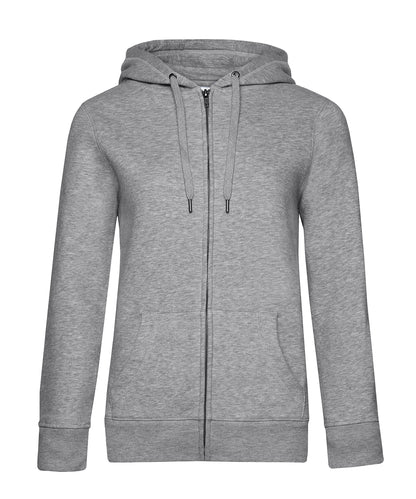 B&C Collection B&C Queen zipped hooded Heather Grey*
