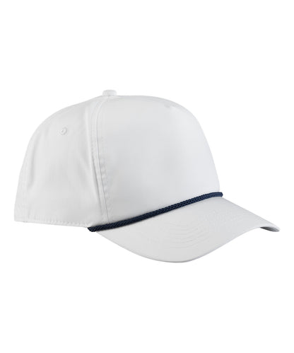 Beechfield Rope detail golf cap White/Navy
