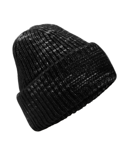Beechfield Chunky knit reverse patch beanie Midnight Haze