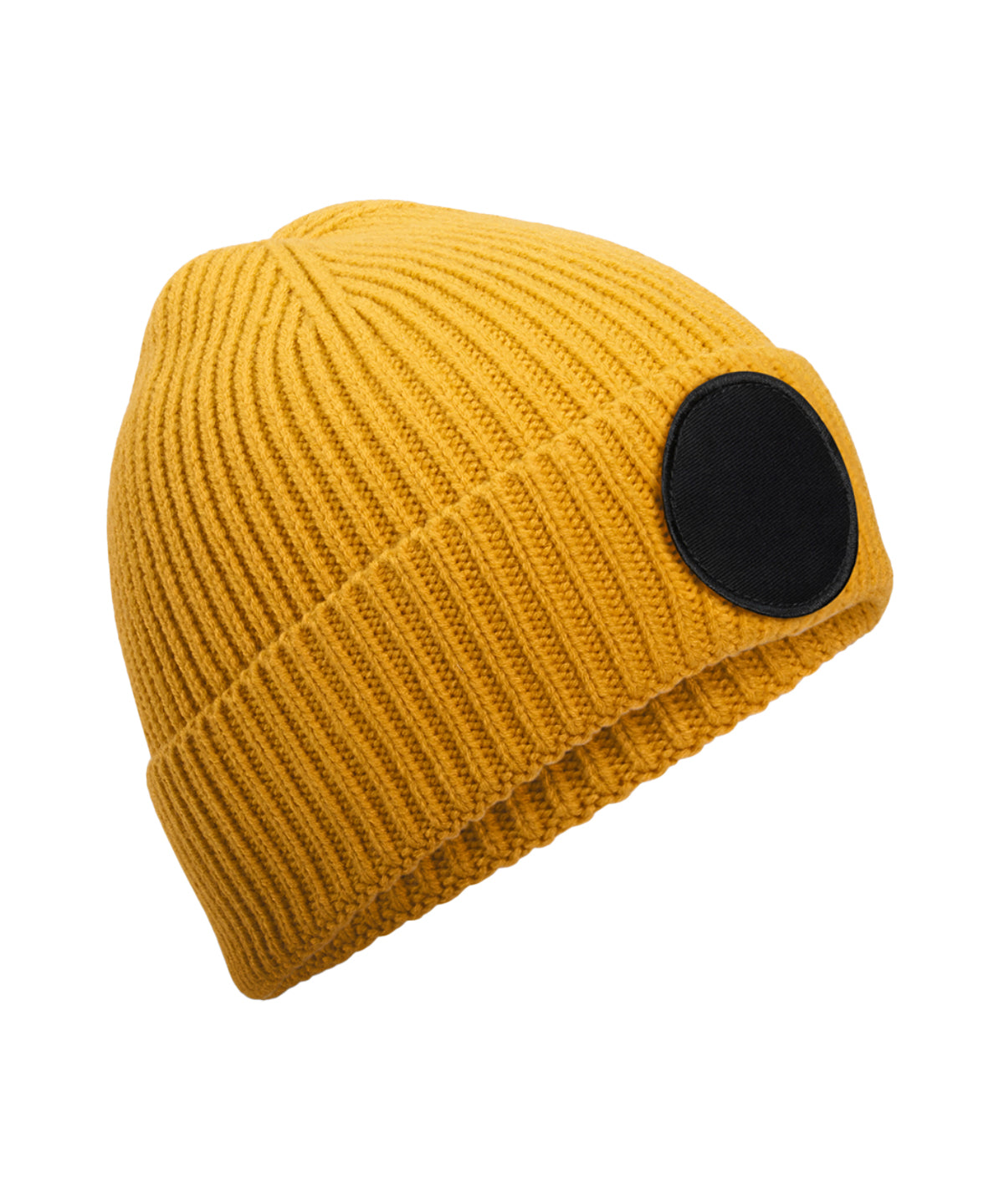 Beechfield Circular fashion patch beanie Mustard/Black