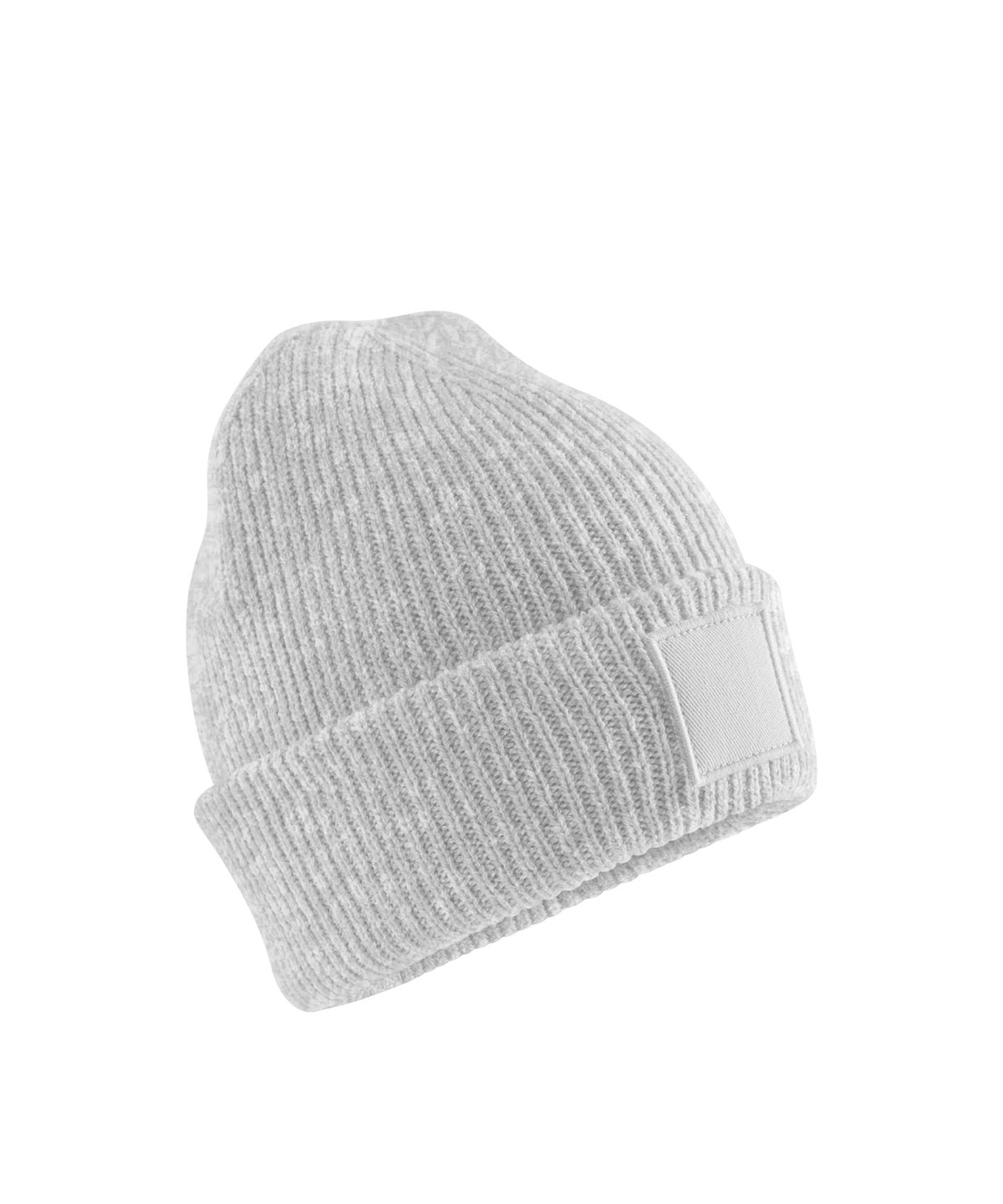 Beechfield Kids deep cuffed tonal patch beanie Cloud Grey